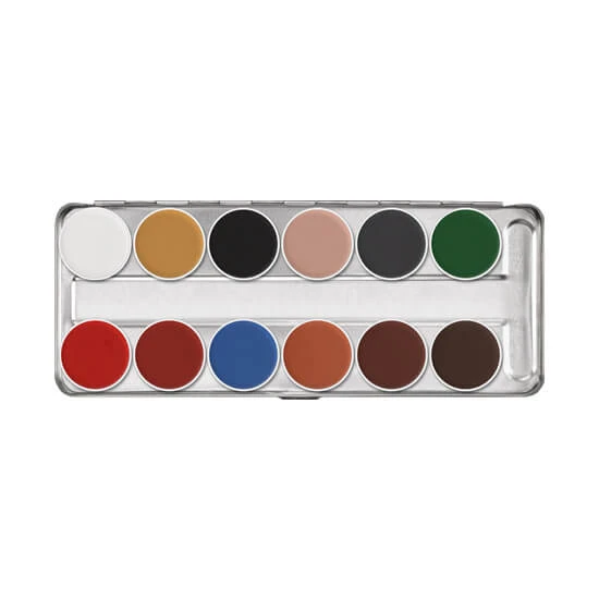 Kryolan Professional Make-Up Kryolan Aquacolor Palette 12 Colors