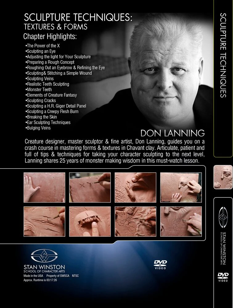 Stan Winston Studio Sculpture Techniques Textures & Forms (DVD) Kits & Tools