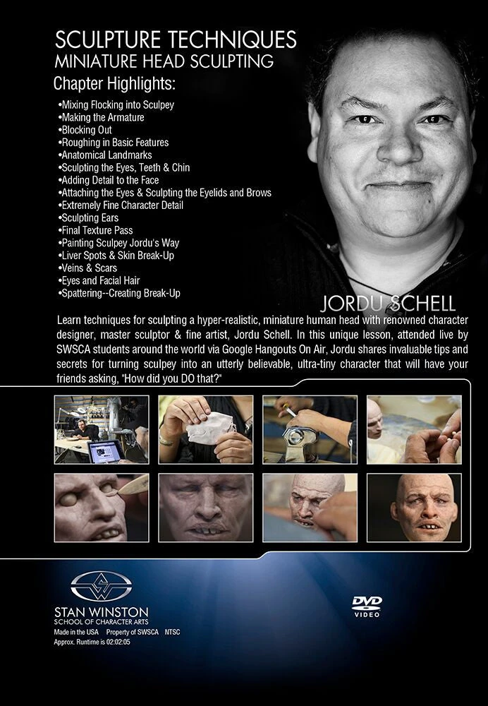 Stan Winston Studio Sculpture Techniques Miniature Head Sculpting (DVD) Kits & Tools