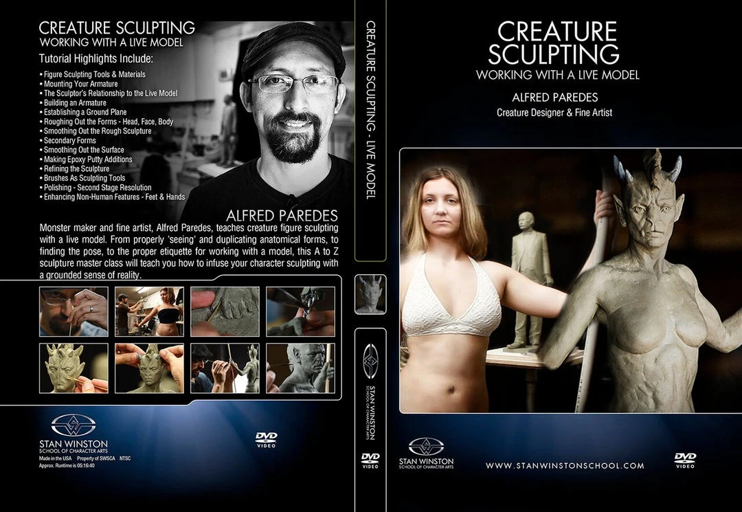 Stan Winston Studio Creature Sculpting - Working With A Live Model (DVD)