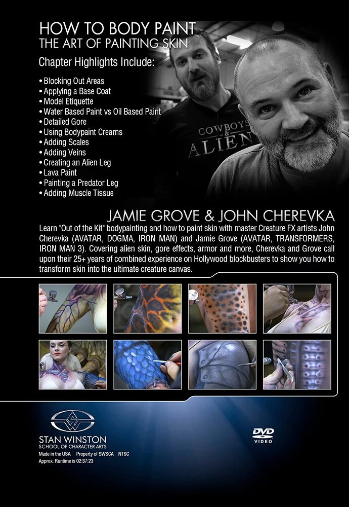 Stan Winston Studio How To Body Paint - The Art Of Painting Skin (DVD)