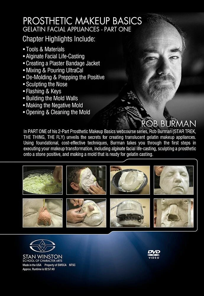 Stan Winston Studio Prosthetic Makeup Basics - Gelatin Facial Appliances (DVD)