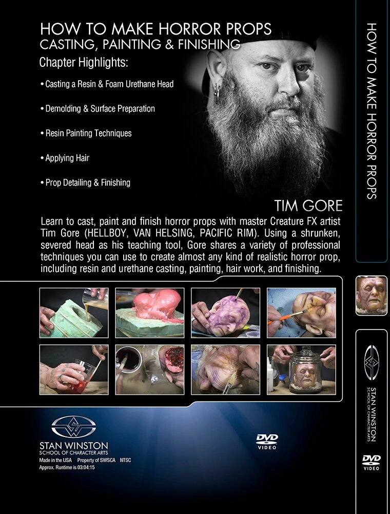 Stan Winston Studio How To Make Horror Props Casting, Painting, And Finishing (DVD) Kits & Tools