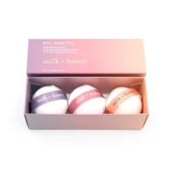 Milk + Honey Bath Bomb Trio New