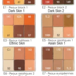 MAQ Pro Maqpro 6-color Fard Creme Foundation Palette Face